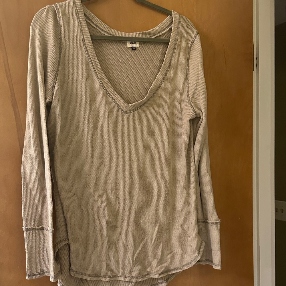 BKE Taupe Long Sleeve Tee
